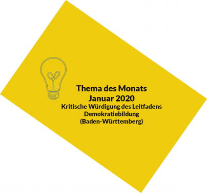 Thema des Monats: Kritische Würdigung des Leitfadens Demokratiebildung