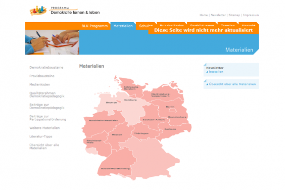 BLK-Programm Demokratie lernen und leben wieder online