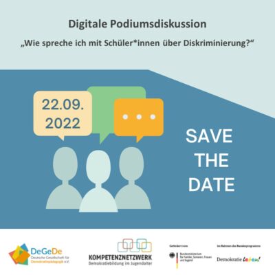 Save the Date: Digitale Podiumsdiskussion am 22.09.2022